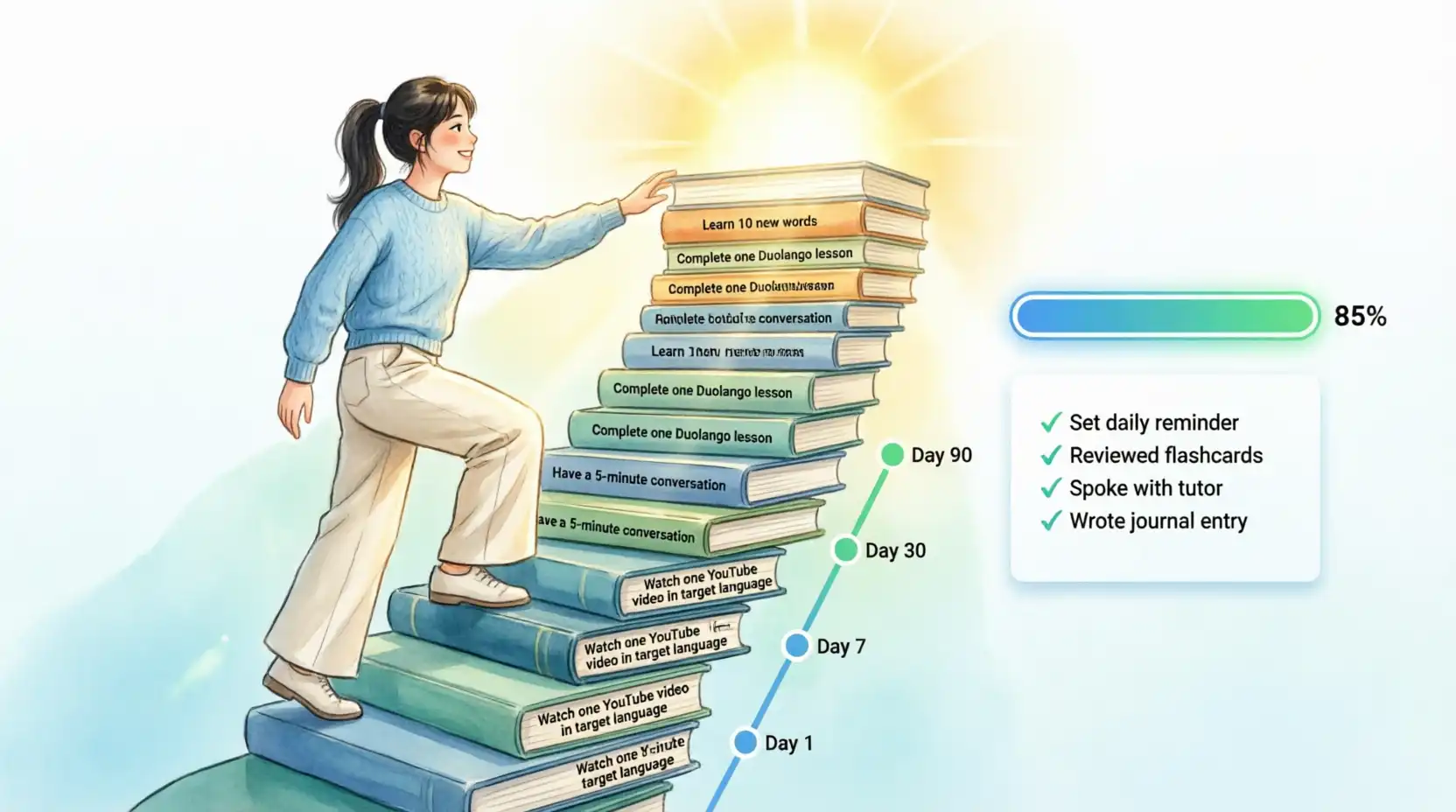 استمرار در یادگیری زبان